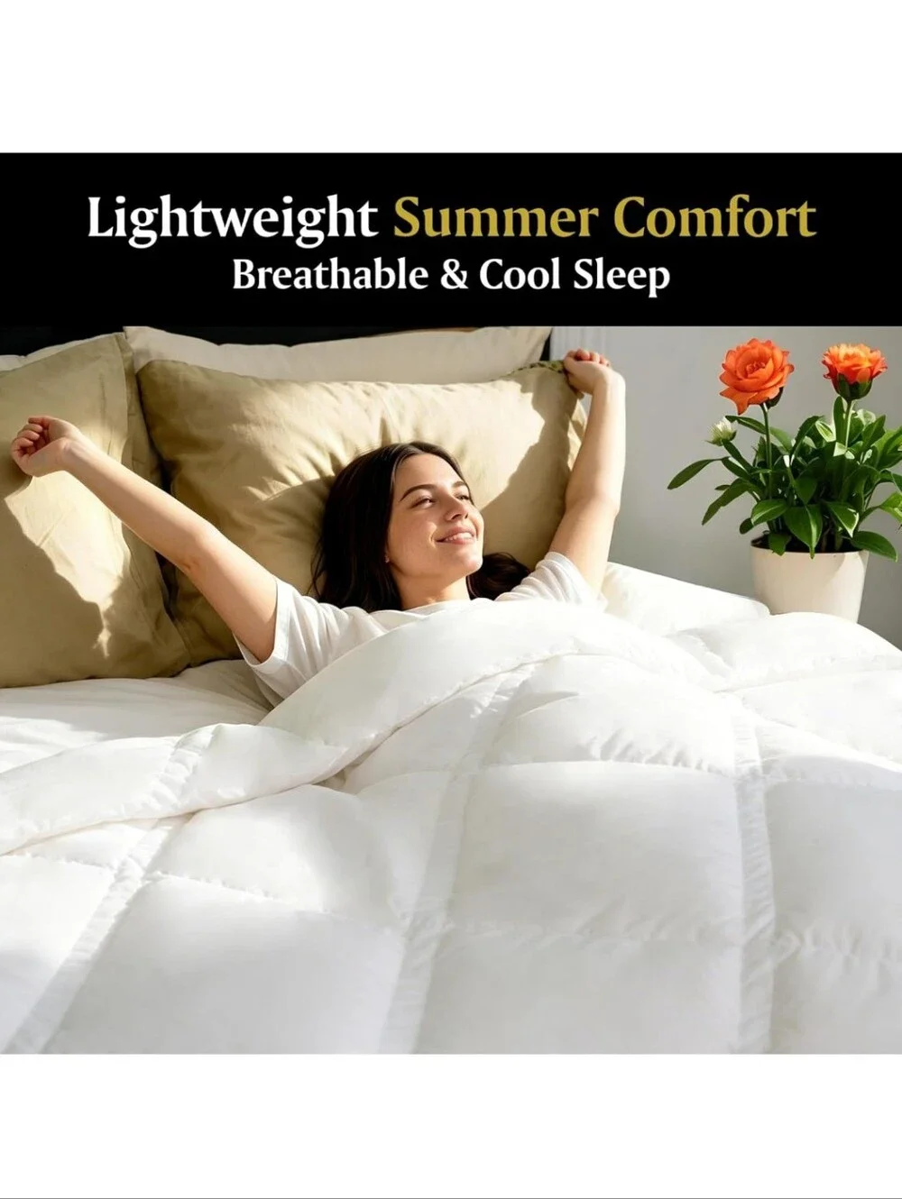 Beautyrest Goose Down Fiber Comforters King Size, Lightweight Blanket/Duvet Inse